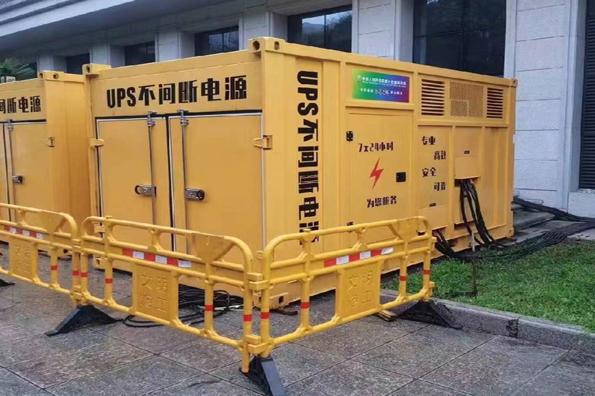富源发电机租赁施工现场