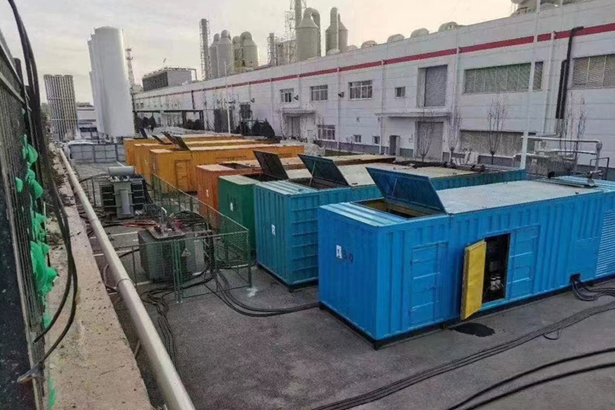 富源发电机租赁施工现场